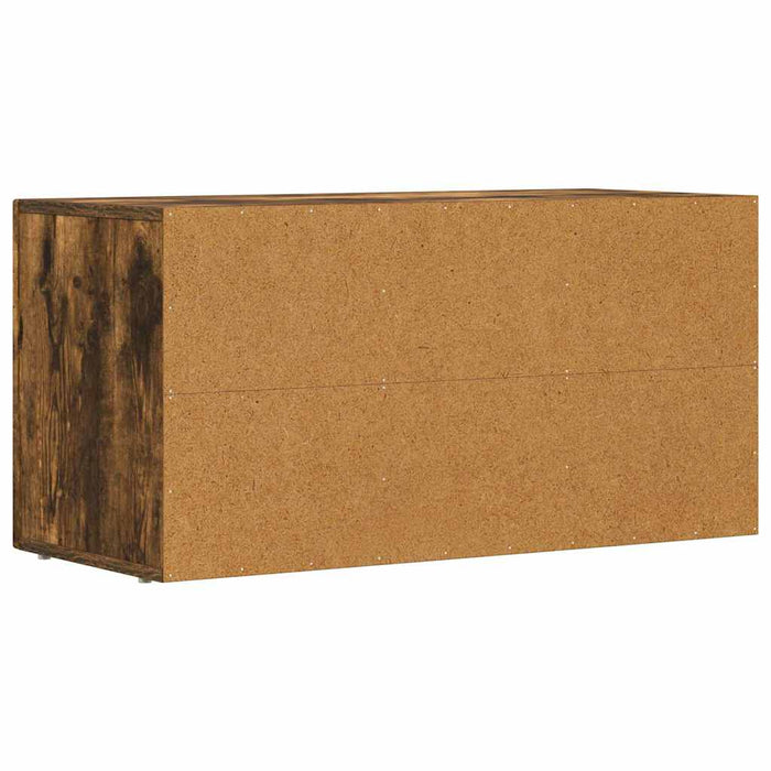 Cabinet TV Stejar fumuriu 80 x 35 x 40 cm Lemn compozit - WALTI WALTI