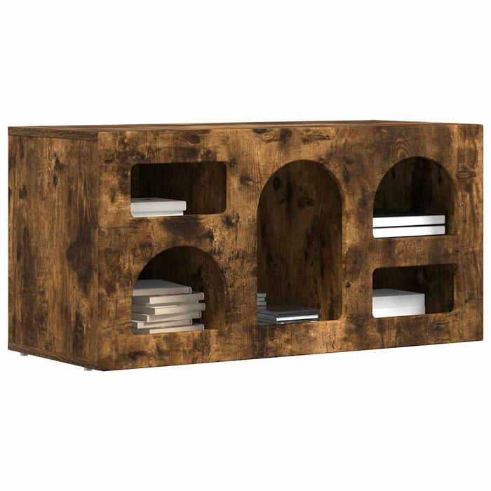 Cabinet TV Stejar fumuriu 80 x 35 x 40 cm Lemn compozit - WALTI WALTI