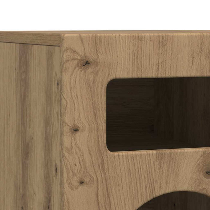Cabinet TV Stejar Artizanal 80 x 35 x 40 cm Lemn compozit - WALTI WALTI