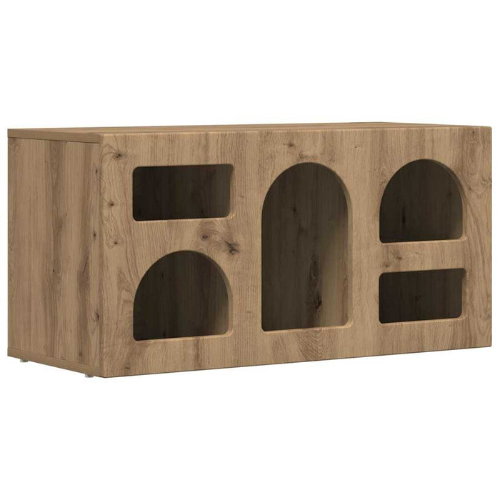 Cabinet TV Stejar Artizanal 80 x 35 x 40 cm Lemn compozit - WALTI WALTI