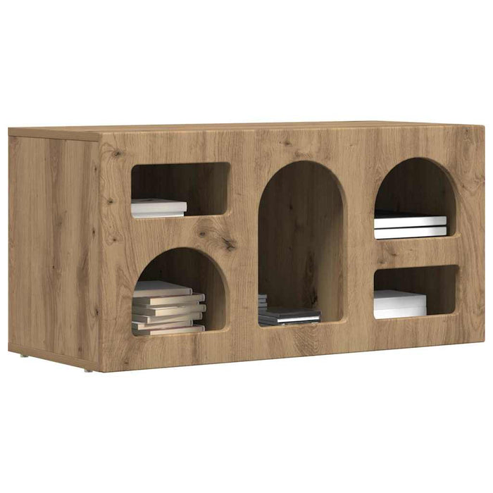 Cabinet TV Stejar Artizanal 80 x 35 x 40 cm Lemn compozit - WALTI WALTI