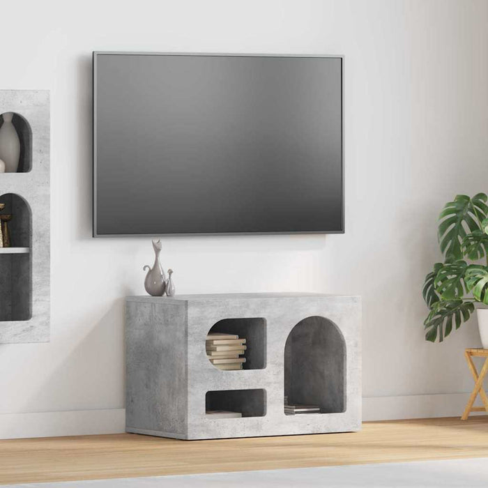 Cabinet TV Gri din beton 60 x 35 x 40 cm Lemn compozit - WALTI WALTI