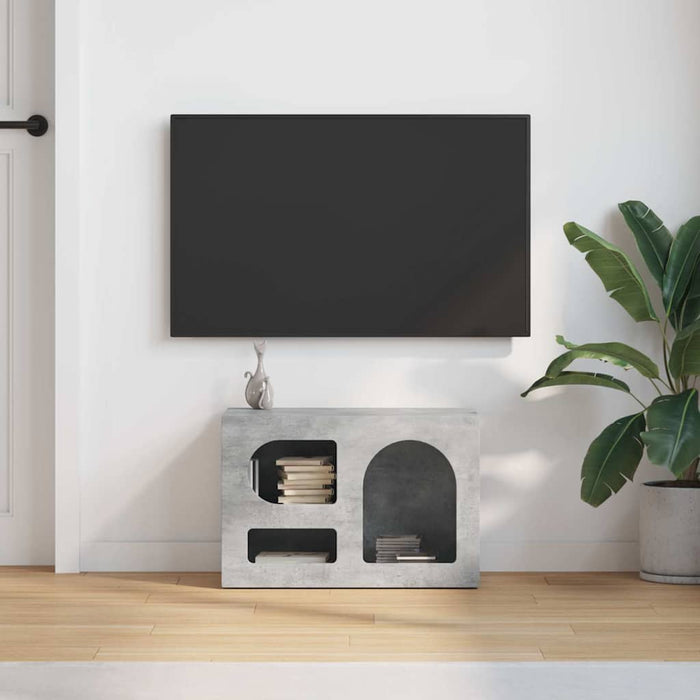 Cabinet TV Gri din beton 60 x 35 x 40 cm Lemn compozit - WALTI WALTI