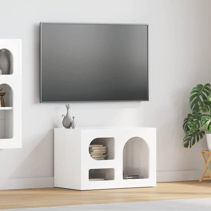 Cabinet TV Alb lucios 60 x 35 x 40 cm Lemn compozit - WALTI WALTI