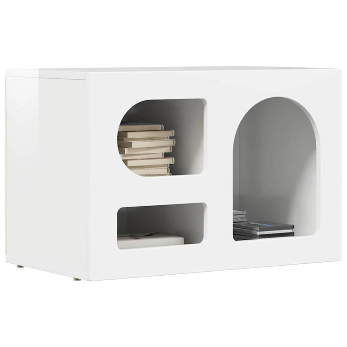 Cabinet TV Alb lucios 60 x 35 x 40 cm Lemn compozit - WALTI WALTI