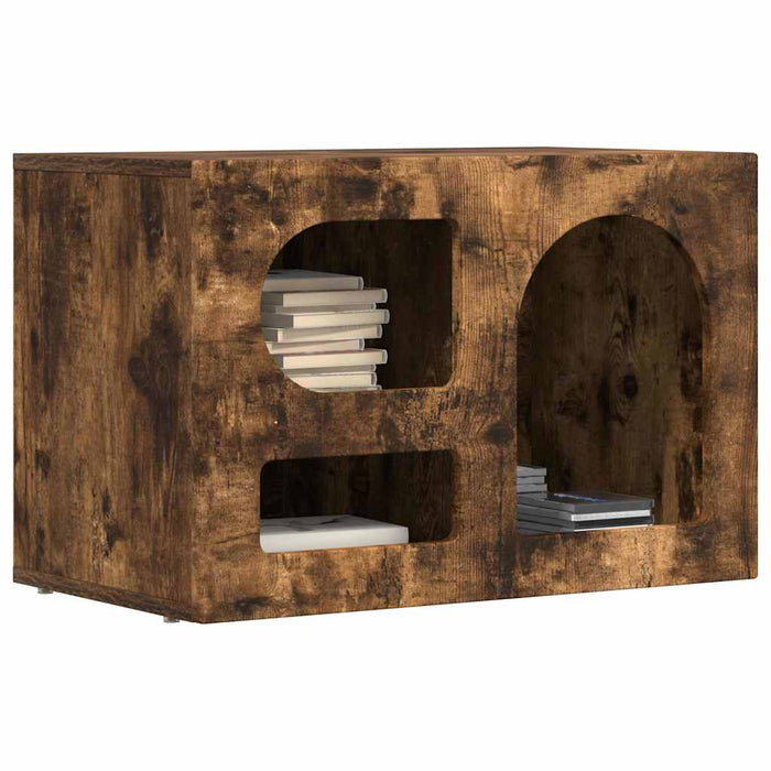 Cabinet TV Stejar fumuriu 60 x 35 x 40 cm Lemn compozit - WALTI WALTI