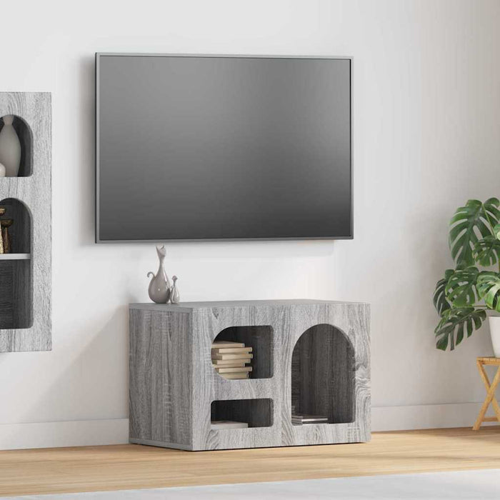 Cabinet TV Gri Sonoma 60 x 35 x 40 cm Lemn compozit - WALTI WALTI