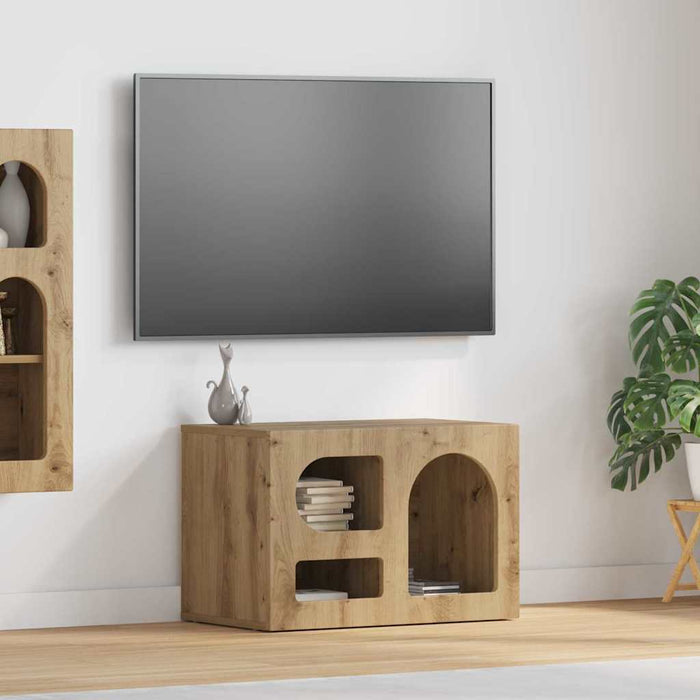 Cabinet TV Stejar Artizanal 60 x 35 x 40 cm Lemn compozit - WALTI WALTI