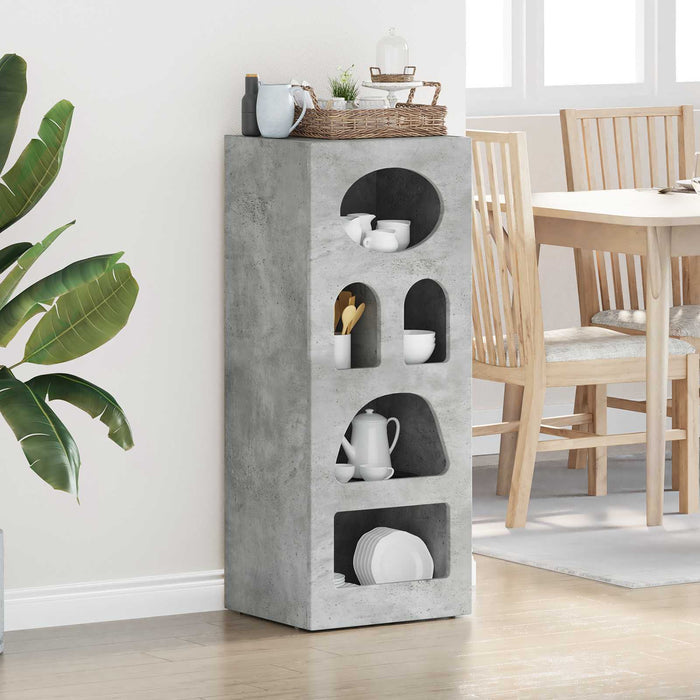 Bufet Gri din beton 40 x 35 x 100,5 cm Lemn compozit - WALTI WALTI