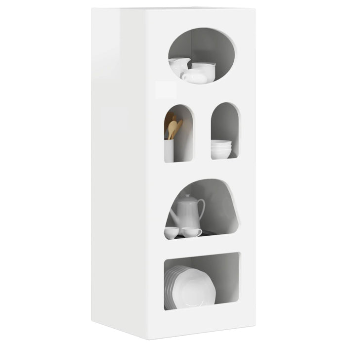 Bufet Alb lucios 40 x 35 x 100,5 cm Lemn compozit - WALTI WALTI