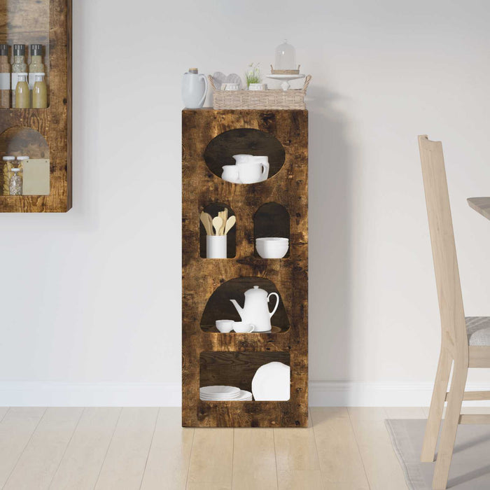 Bufet Stejar fumuriu 40 x 35 x 100,5 cm Lemn compozit - WALTI WALTI