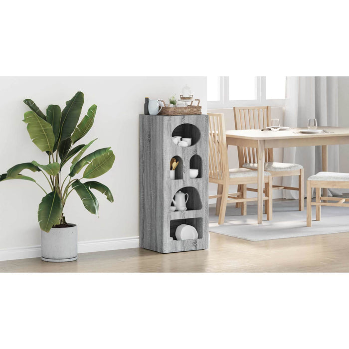 Bufet Gri Sonoma 40 x 35 x 100,5 cm Lemn compozit - WALTI WALTI