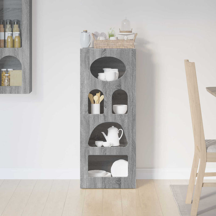 Bufet Gri Sonoma 40 x 35 x 100,5 cm Lemn compozit - WALTI WALTI
