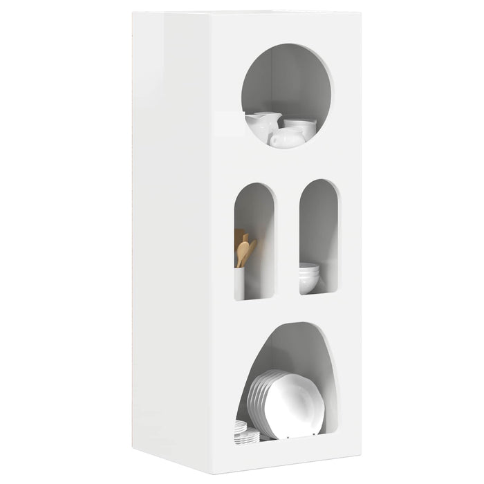 Bufet Alb lucios 40 x 35 x 100.5 cm Lemn compozit - WALTI WALTI