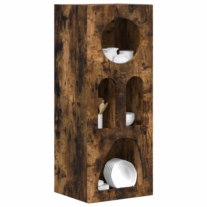 Bufet Stejar fumuriu 40 x 35 x 100.5 cm Lemn compozit - WALTI WALTI