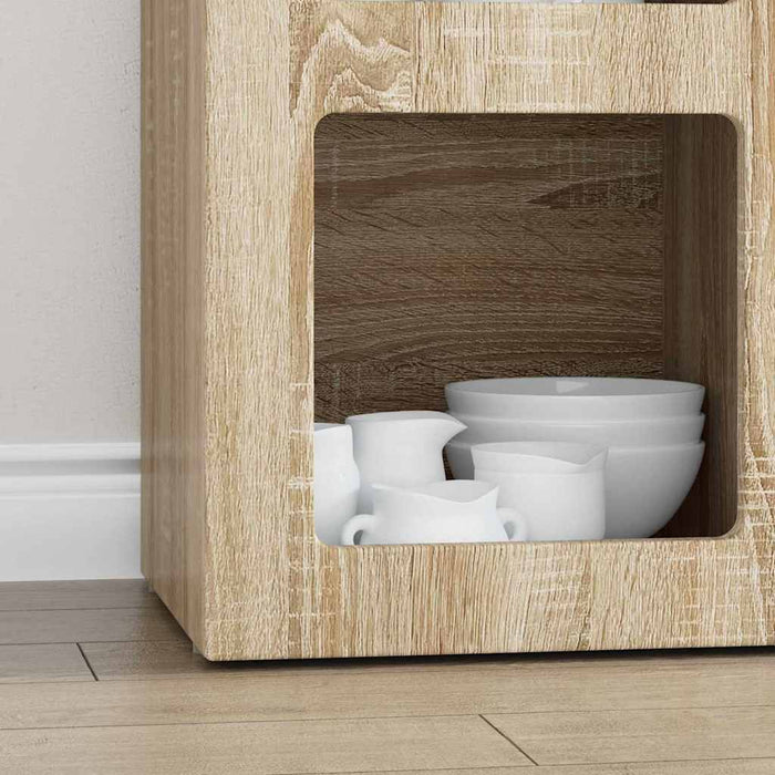 Bufet Stejar Sonoma 59 x 35 x 80.5 cm Lemn compozit - WALTI WALTI