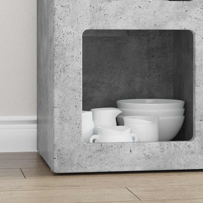 Bufet Gri din beton 59 x 35 x 80.5 cm Lemn compozit - WALTI WALTI