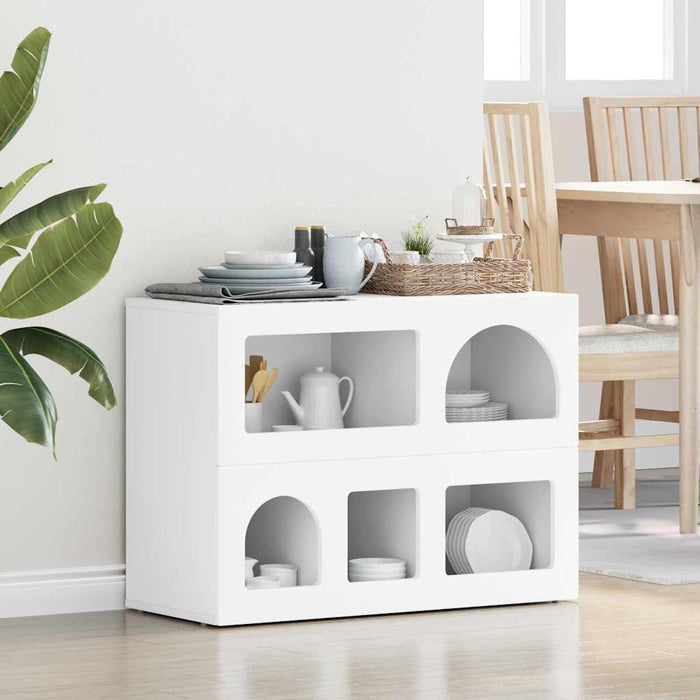 Bufet Alb 80.5 x 35 x 59 cm Lemn compozit - WALTI WALTI