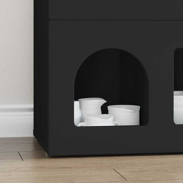 Bufet Negru 80.5 x 35 x 59 cm Lemn compozit - WALTI WALTI