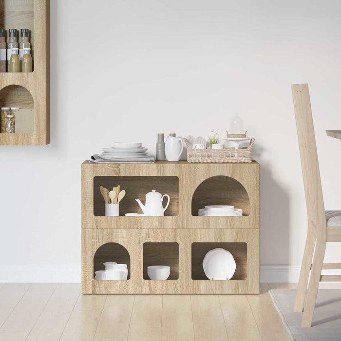 Bufet Stejar Sonoma 80.5 x 35 x 59 cm Lemn compozit - WALTI WALTI