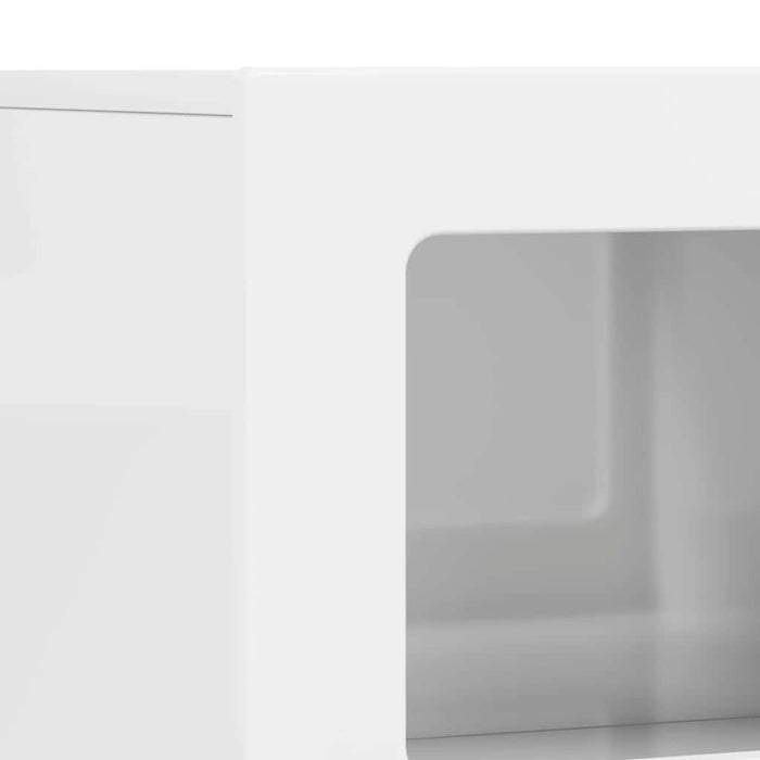 Bufet Alb lucios 80.5 x 35 x 59 cm Lemn compozit - WALTI WALTI