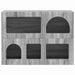 Bufet Gri Sonoma 80.5 x 35 x 59 cm Lemn compozit - WALTI WALTI