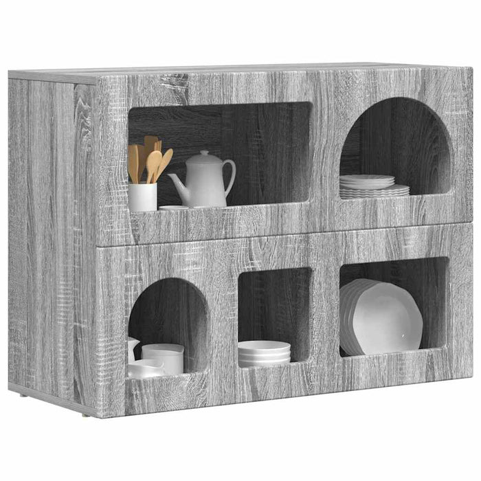 Bufet Gri Sonoma 80.5 x 35 x 59 cm Lemn compozit - WALTI WALTI