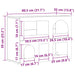 Bufet Lemn vechi 80.5 x 35 x 59 cm Lemn compozit - WALTI WALTI