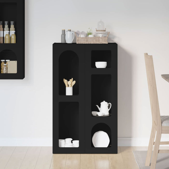 Bufet Negru 59 x 35 x 100,5 cm Lemn compozit - WALTI WALTI