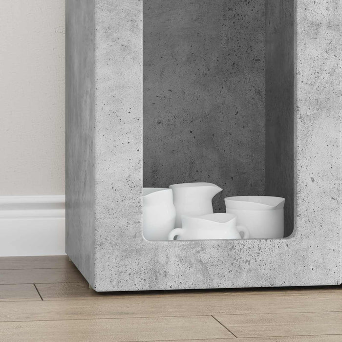 Bufet Gri din beton 59 x 35 x 100,5 cm Lemn compozit - WALTI WALTI