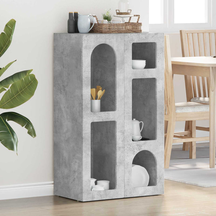 Bufet Gri din beton 59 x 35 x 100,5 cm Lemn compozit - WALTI WALTI