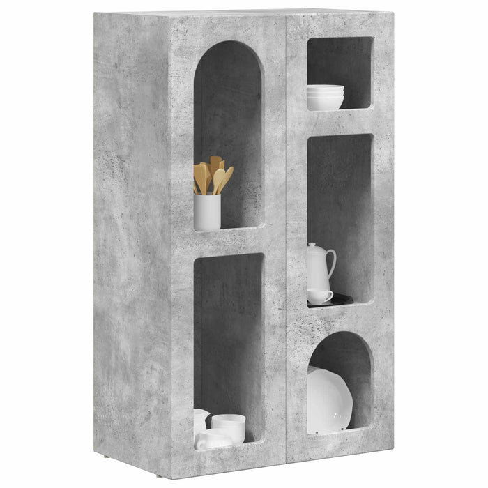 Bufet Gri din beton 59 x 35 x 100,5 cm Lemn compozit - WALTI WALTI