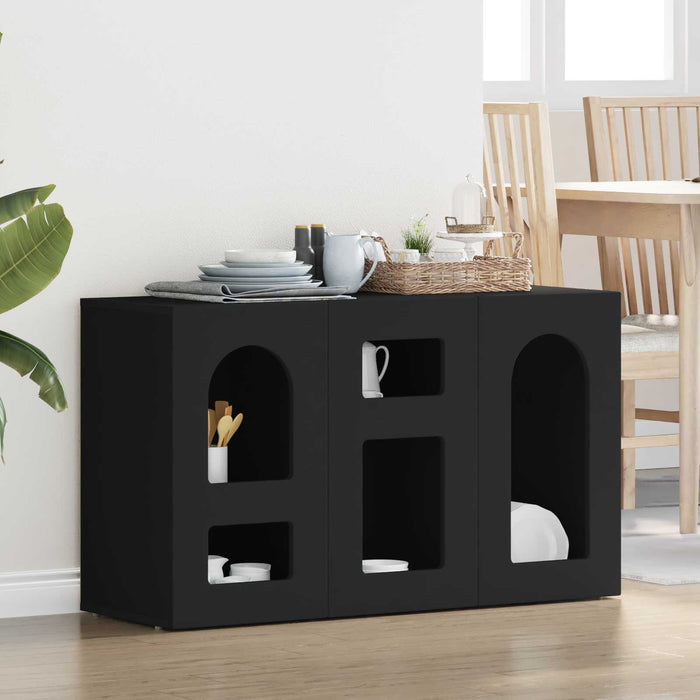 Bufet Negru 100 x 35 x 59 cm Lemn compozit - WALTI WALTI