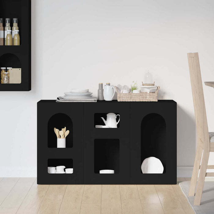 Bufet Negru 100 x 35 x 59 cm Lemn compozit - WALTI WALTI