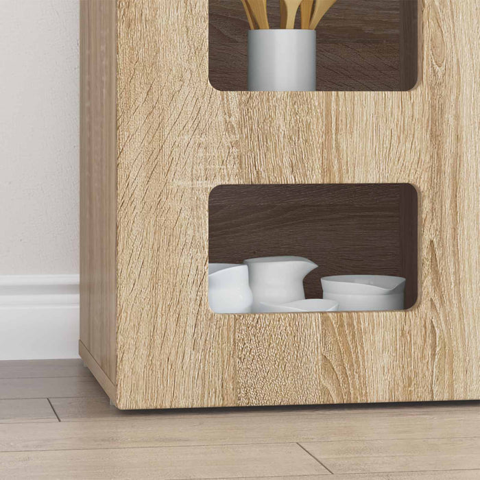 Bufet Stejar Sonoma 100 x 35 x 59 cm Lemn compozit - WALTI WALTI
