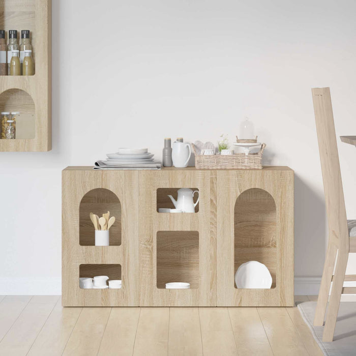 Bufet Stejar Sonoma 100 x 35 x 59 cm Lemn compozit - WALTI WALTI