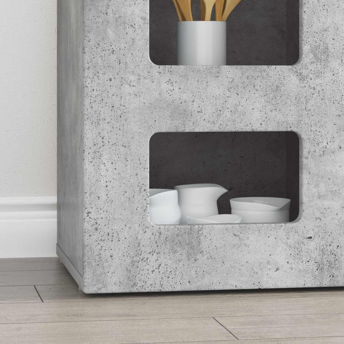 Bufet Gri din beton 100 x 35 x 59 cm Lemn compozit - WALTI WALTI