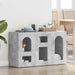 Bufet Gri din beton 100 x 35 x 59 cm Lemn compozit - WALTI WALTI