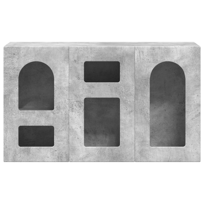 Bufet Gri din beton 100 x 35 x 59 cm Lemn compozit - WALTI WALTI
