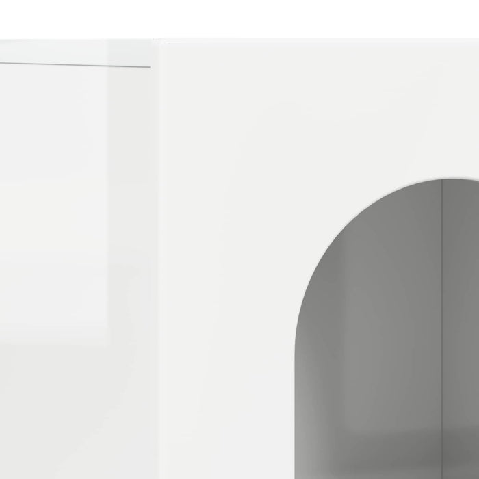 Bufet Alb lucios 100 x 35 x 59 cm Lemn compozit - WALTI WALTI