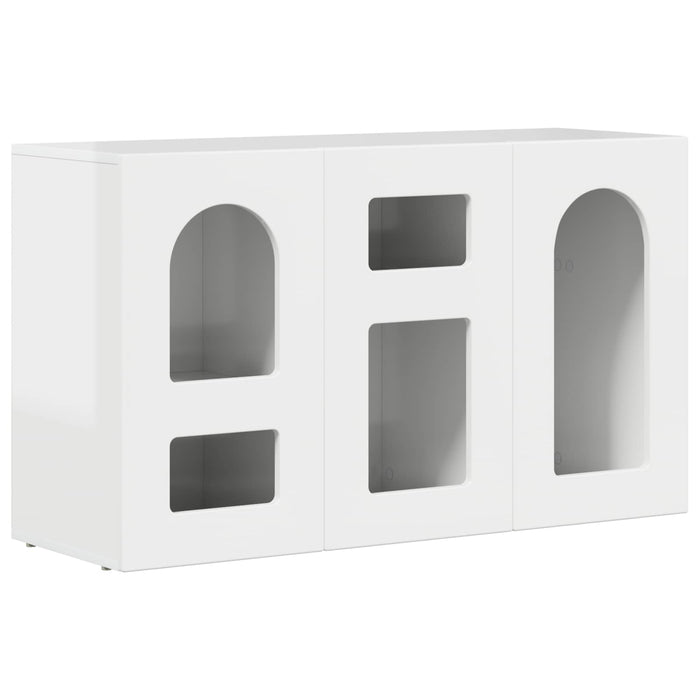 Bufet Alb lucios 100 x 35 x 59 cm Lemn compozit - WALTI WALTI