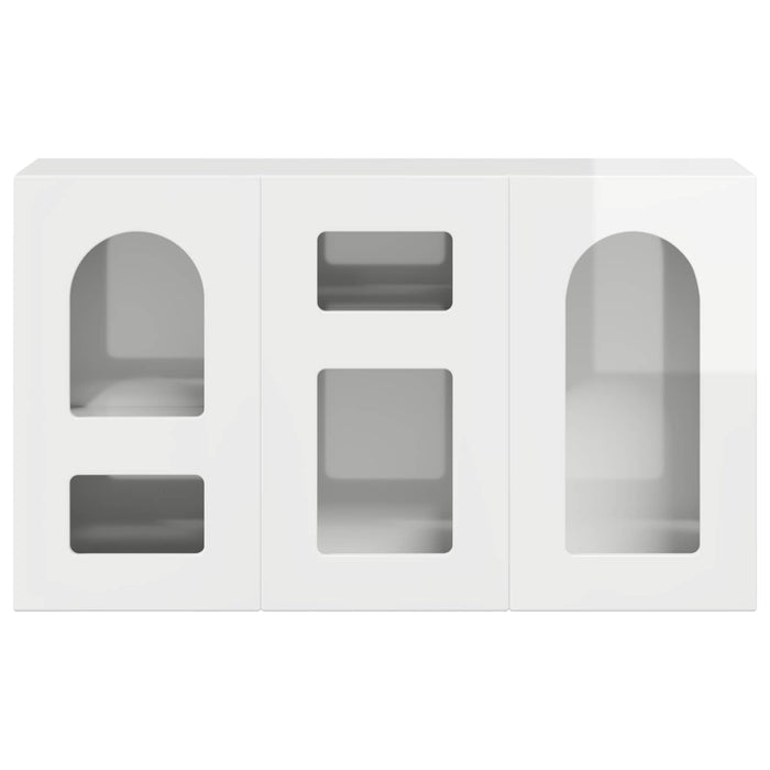 Bufet Alb lucios 100 x 35 x 59 cm Lemn compozit - WALTI WALTI
