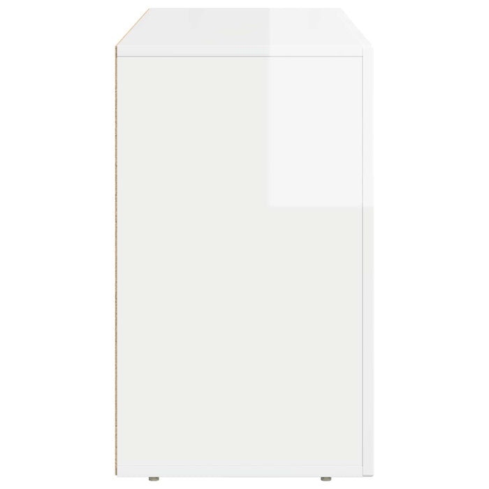 Bufet Alb lucios 100 x 35 x 59 cm Lemn compozit - WALTI WALTI