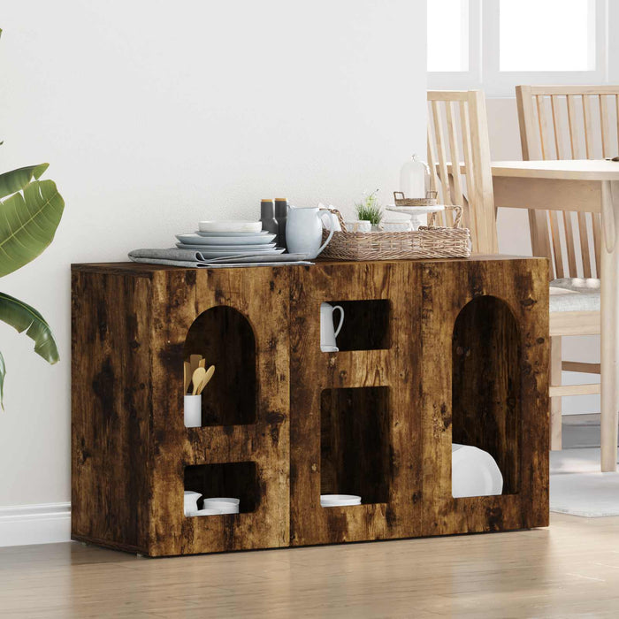 Bufet Stejar fumuriu 100 x 35 x 59 cm Lemn compozit - WALTI WALTI