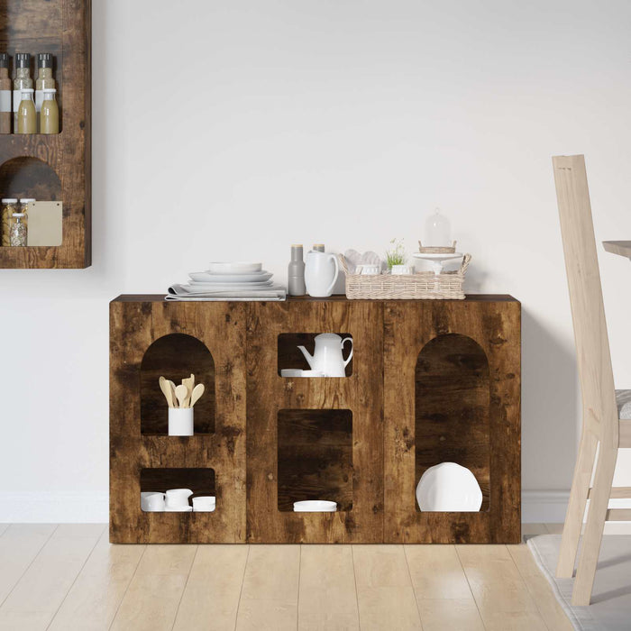 Bufet Stejar fumuriu 100 x 35 x 59 cm Lemn compozit - WALTI WALTI