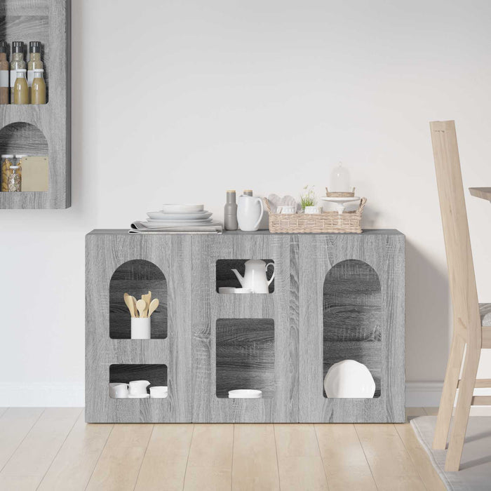 Bufet Gri Sonoma 100 x 35 x 59 cm Lemn compozit - WALTI WALTI