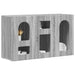 Bufet Gri Sonoma 100 x 35 x 59 cm Lemn compozit - WALTI WALTI
