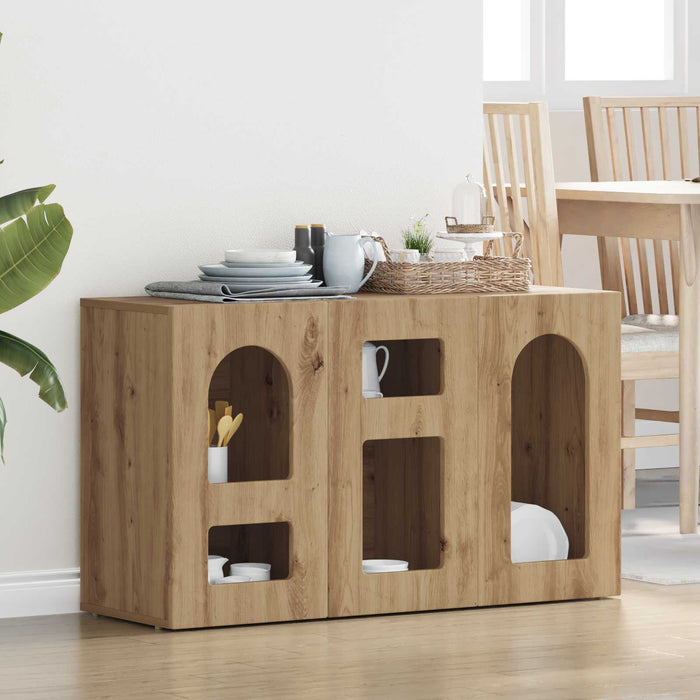 Bufet Stejar Artizanal 100 x 35 x 59 cm Lemn compozit - WALTI WALTI