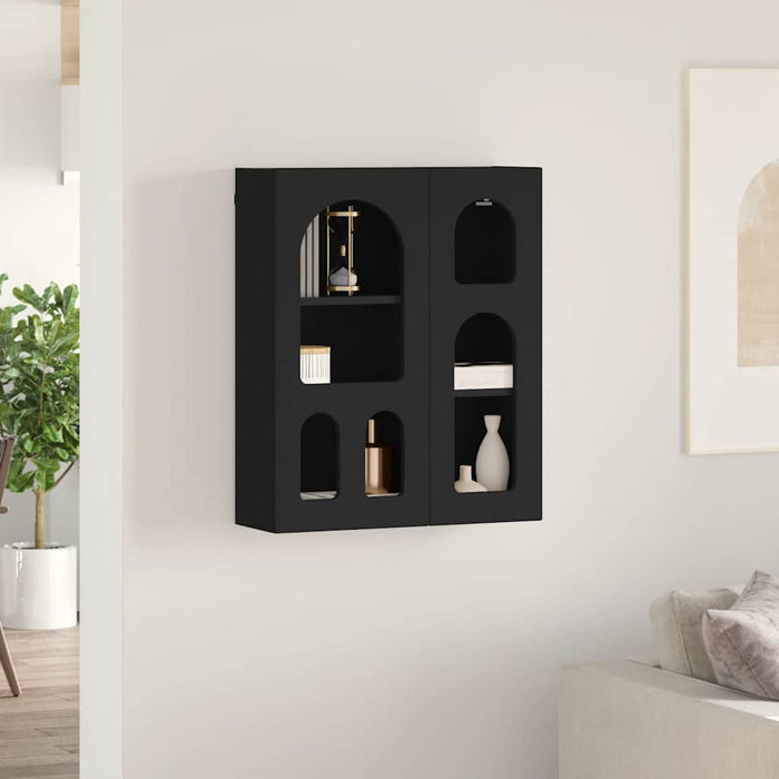 Dulap suspendat cu raft Negru 59 x 20 x 71.5 cm Lemn compozit - WALTI WALTI