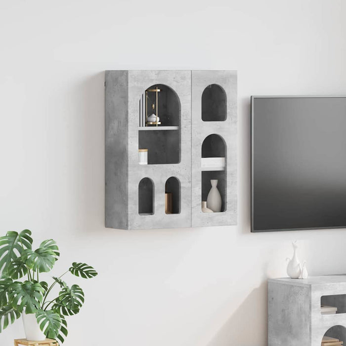Dulap suspendat Gri din beton 59 x 20 x 71.5 cm Lemn compozit - WALTI WALTI